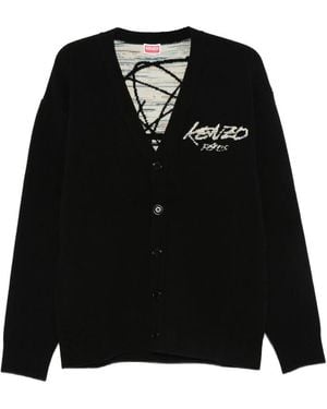 KENZO X Futura 2000 Logo-Embroidered Cardigan - Black