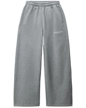 Alexander Wang Mid-Rise Relaxed Sweatpant W/ Logo Print - Grey