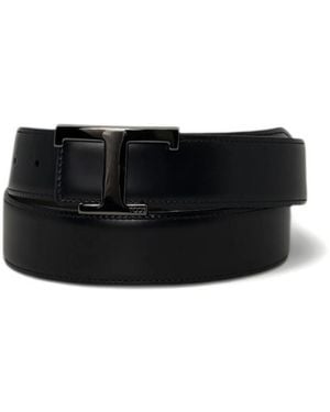 Tod's T Timeless Reversible Belt - Black