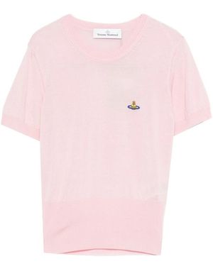 Vivienne Westwood Crew Neck Short Sleeve Jumper - Pink
