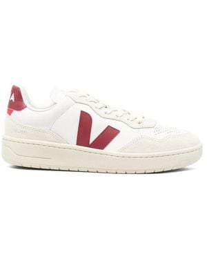 Veja V-90 Leather Trainers - Pink