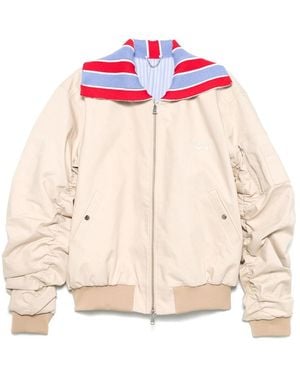 Charles Jeffrey Contrasting-Collar Bomber Jacket - Pink