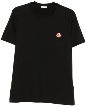 Moncler Logo-Patch Crew-Neck T-Shirt - Black