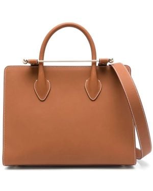 Strathberry Midi Tote Bridle Amazonia Whiskey - Brown