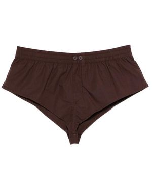 Entire studios Pixie Buttoned Mini Shorts - Brown