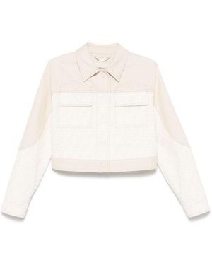 Fendi Ff Denim Jacket - White