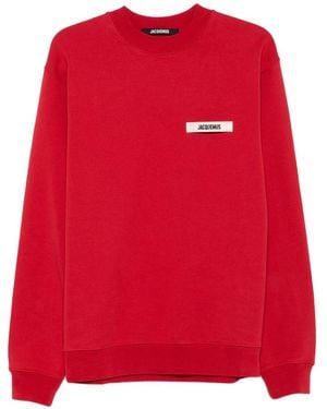 Jacquemus The Gros Grain Crew-Neck Sweatshirt - Red