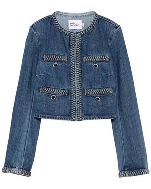 Self-Portrait Denim Jacket - Blue