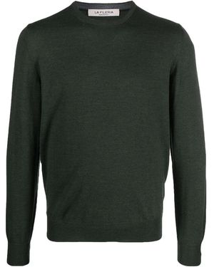 Fileria Virgin-Wool Fine-Knit Sweater - Green