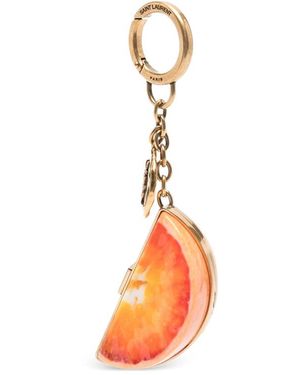 Saint Laurent Pendant-Detail Keyring - Orange