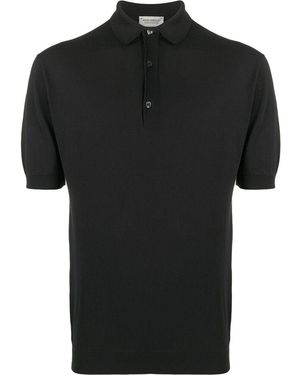 John Smedley Adrian Polo Shirts - Black