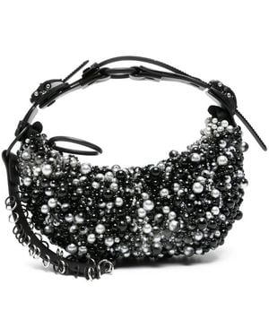 Innerraum Pearls Embellished Cross Body Bag - Black