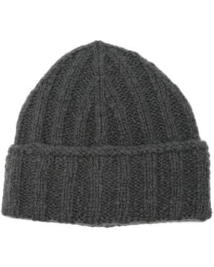 Roberto Collina Ribbed-Knit Beanie Hat - Grey
