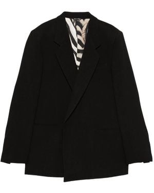 Eraldo Single-Breasted Blazer - Black