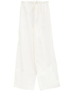 Baserange Drawstring Straight Trousers - White