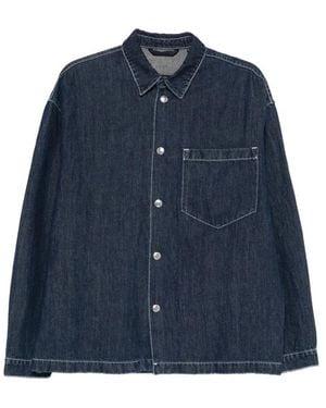 7 For All Mankind Shirt Cotton-Linen - Blue