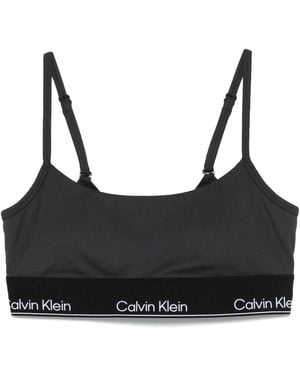 Calvin Klein Logo-Underband Sports Bra - Black
