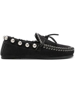 Isabel Marant Fitza Shearling Loafers - Black