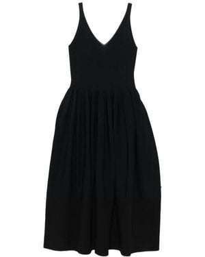 CFCL Rivulet V-Neck Midi Dress - Black