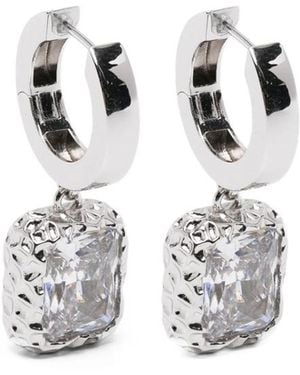 DARKAI Radiant Textured Drop Earrings - White