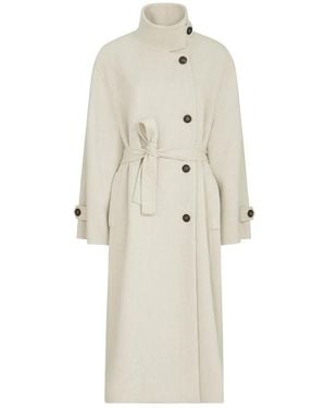 Brunello Cucinelli Hand-Crafted Coat - White