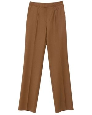 Max Mara Pleat-Detail Pants - Brown
