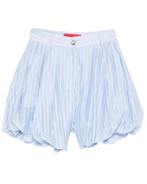 Thelatest Dafne Striped Balloon Shorts - Blue