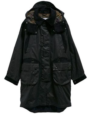 Barbour X Norbit Waxed-Cotton Hooded Jacket - Black
