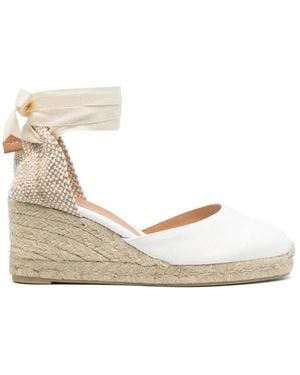 Castañer Carina Wedge-Heel Espadrilles - White