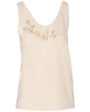 【送料&関税込】Fendi Camel Stretch Nylon Tank Top Fendi Tank Top | italist