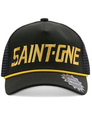 SAINT Mxxxxxx Logo-Embroidered Baseball Cap - Black