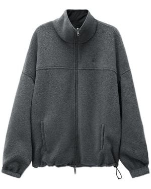 Alexander Wang Reversible Funnel-Neck Track Jacket - Gray