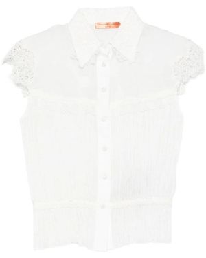 Ermanno Scervino Shirt With Lace Trim - White