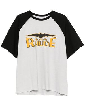 R H U D E © 4X4 Spirit Logo-Print Raglan-Sleeve T-Shirt - Black