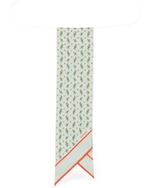 Prada Floral-Print Scarf - Green