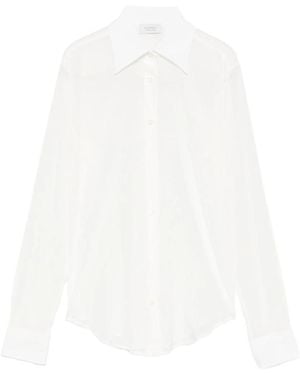 Mazzarelli Gea Curved-Hem Shirt - White