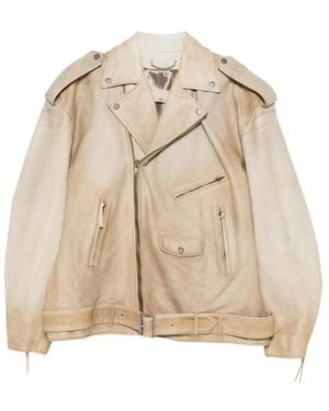 Golden Goose Leather Outerwears Neutral - Natural