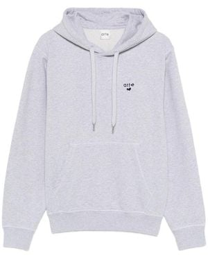 Arte' Heart Logo Hoodie - White