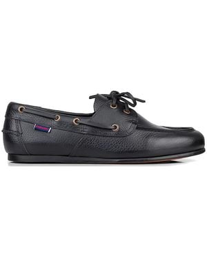 Sebago Owen Tumbled Eyelet Lace-Up Loafers - Blue