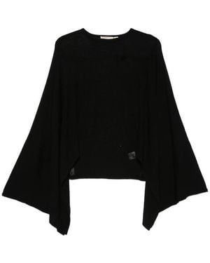 Paloma Wool Draped-Sleeve T-Shirt - Black