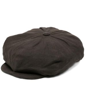 Ziggy Chen Panelled Newsboy Hat - Brown