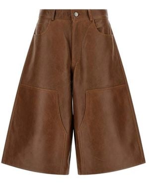 Haikure Legacy Wide-Leg Shorts - Brown