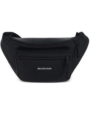 Balenciaga Explorer Logo-Appliqué Belt Bag - Black