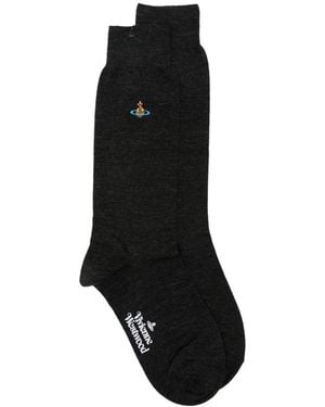 Vivienne Westwood Orb-Embroidered Socks - Black