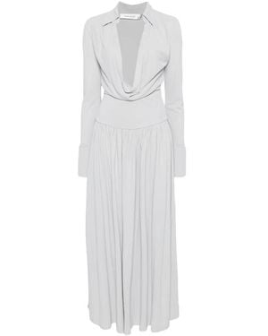 AYA MUSE Draped Maxi Dress - White