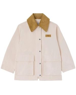 Ganni Corduroy-Collar Jacket - Pink