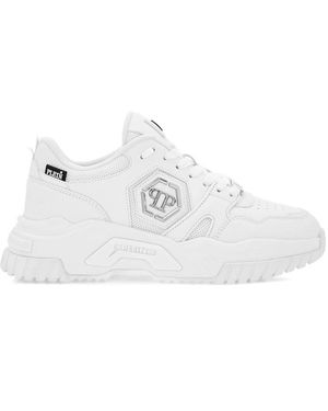 Philipp Plein New Predator Hexagon-Logo Trainers - White