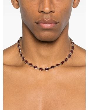 DARKAI Oval-Stone Necklace - Brown
