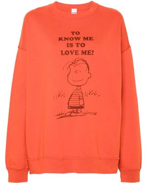 RE/DONE X Peanuts Organic Cotton Sweatshirt - Orange