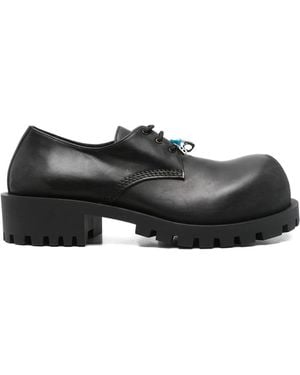 Balenciaga Lace-Up Chunky Oxford Shoes - Black